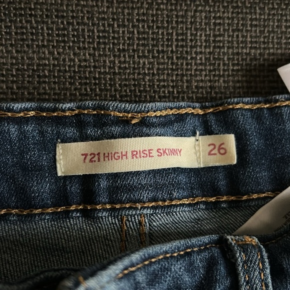 721 Levi's  High Rise Skinny Blue Jeans - Picture 7 of 7